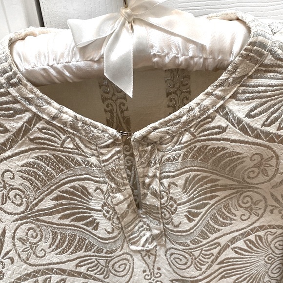 VTG Long Greek Silver-Threaded Dress & Matching Bag - Picture 5 of 16